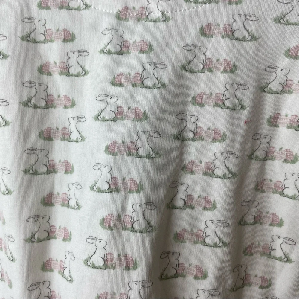 Lila and Hayes Bunny Print Footie 0-3 Months